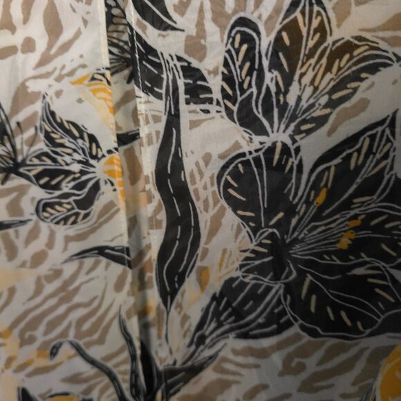 Attitudes by Renee Tank Top  Blouse Womens XL Yellow Brown V-Neck Lagenlook - Picture 11 of 15